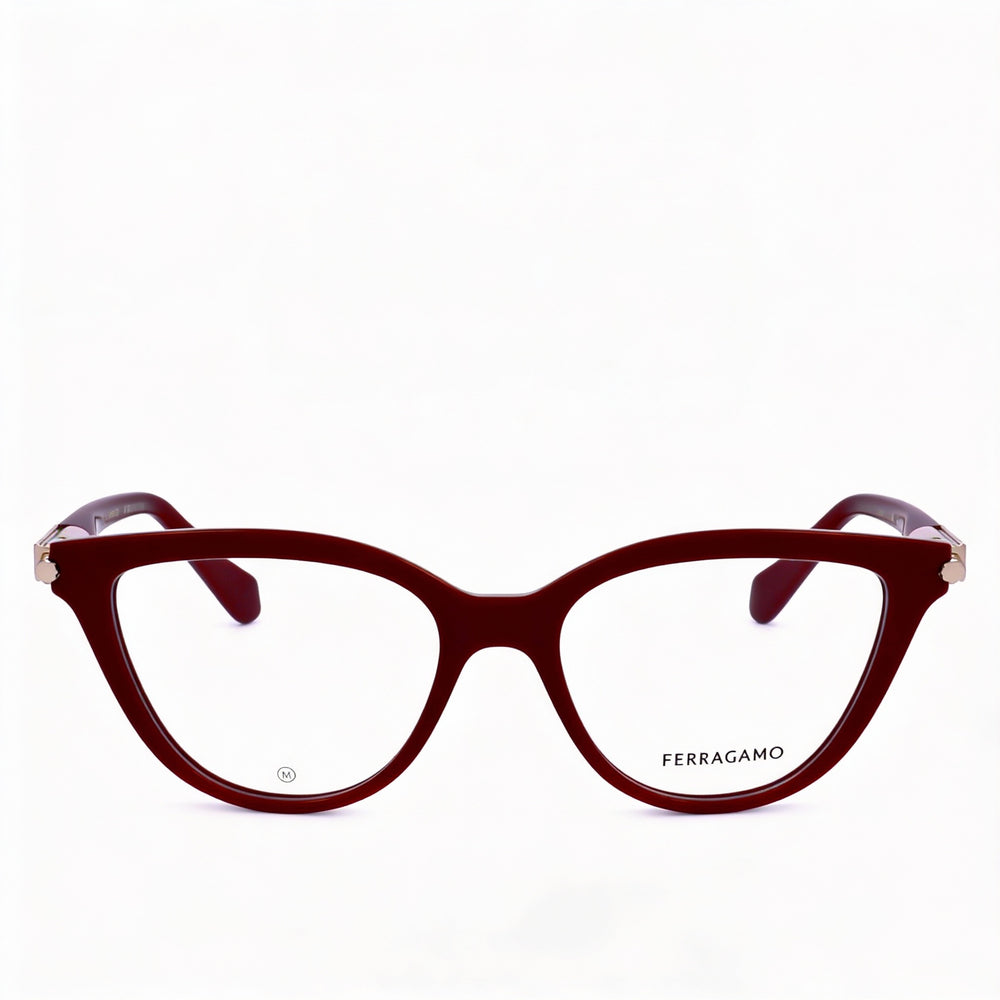 Ferragamo SF2974 Cat Eye Eyeglasses for Women — front view, Injected