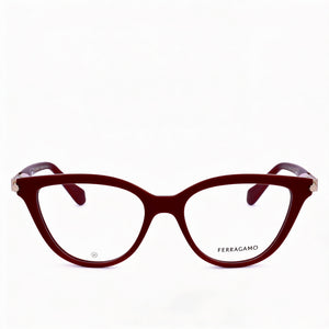 Ferragamo SF2974 Cat Eye Eyeglasses for Women — front view, Injected