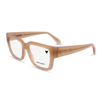 Ferragamo SF2975 Transparent Rectangle Eyeglasses for Men, Acetate frame