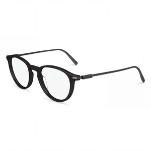 Ferragamo Sf2976 Black Round Eyeglasses for Men, Injected frame