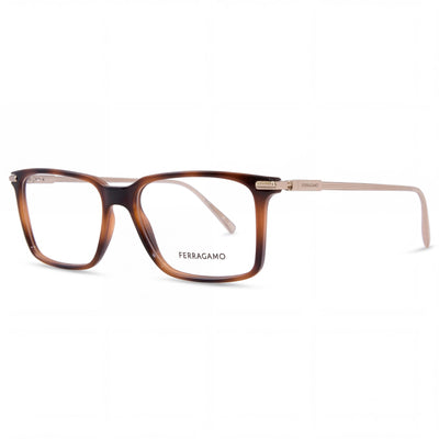 Ferragamo SF2977 Havana Rectangle Eyeglasses for Women, Acetate frame