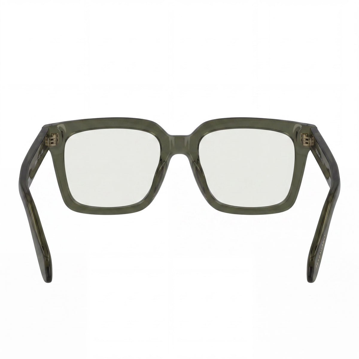 Ferragamo Sf2985 Transparent Khaki Rectangle Eyeglasses for Men, 52mm, Photo 3