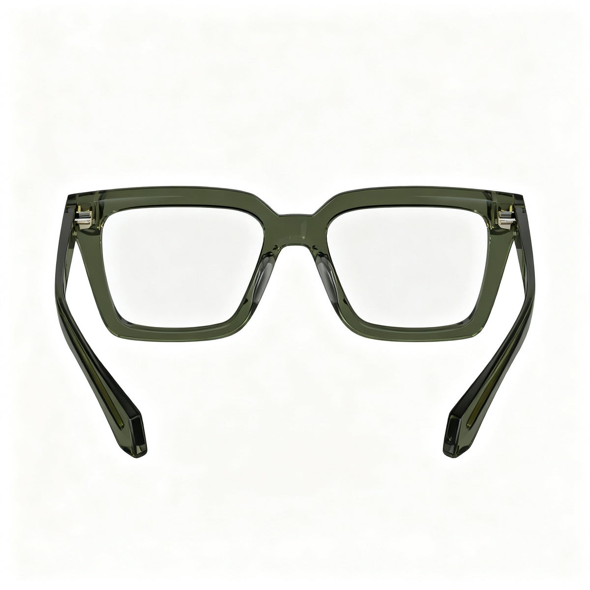 Ferragamo Sf2985 Transparent Khaki Square Eyeglasses for Men, 52mm, Photo 4