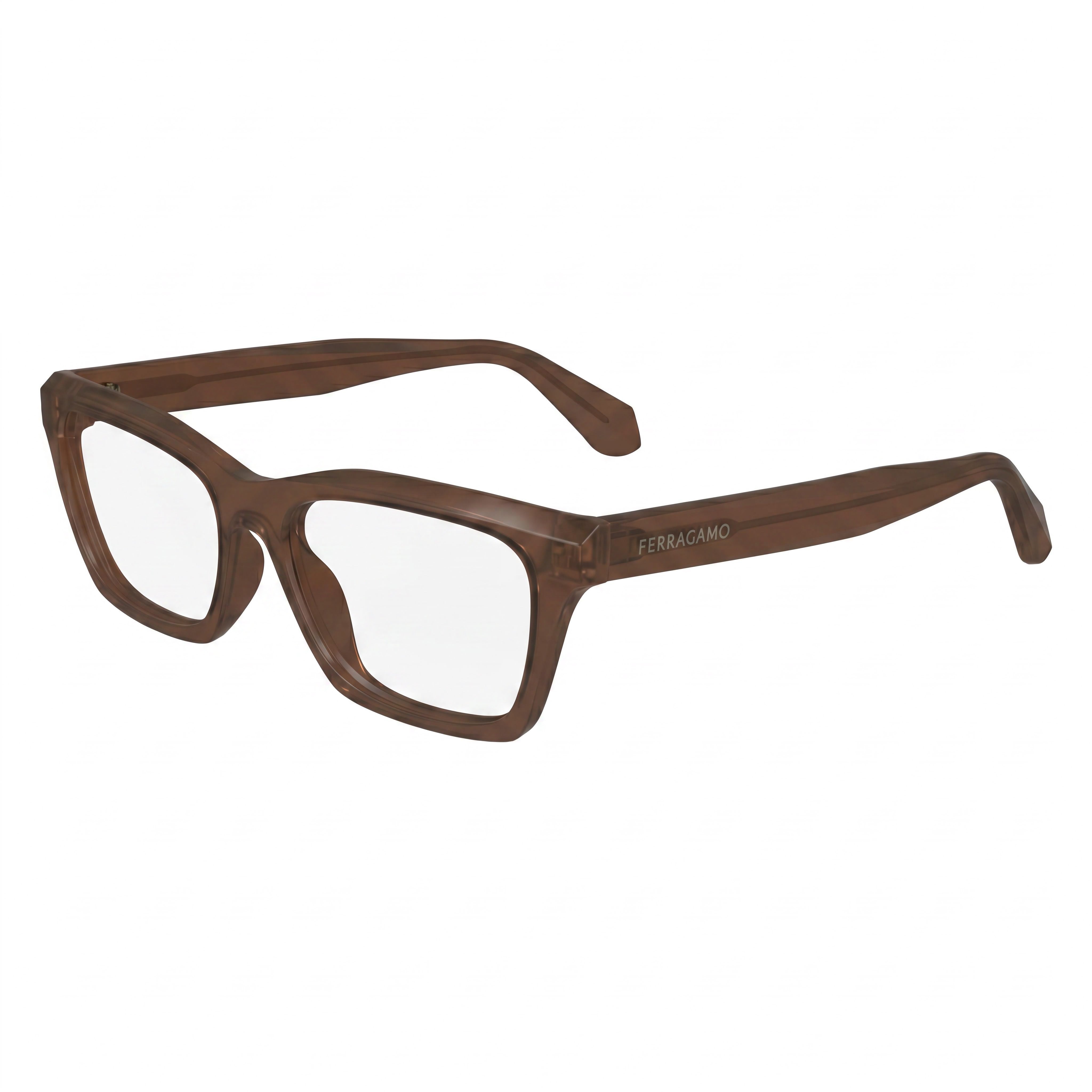 Gafas de sol rectangulares Ferragamo SF2986 marrones para hombre, acetato, Photo 1
