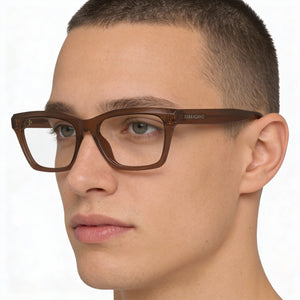 Ferragamo SF2986 Rectangle Eyeglasses for Men — interior view, Polycarbonate demo lenses