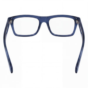 Ferragamo Sf2988 Rectangle Eyeglasses Men — side view, Blue Metal temples