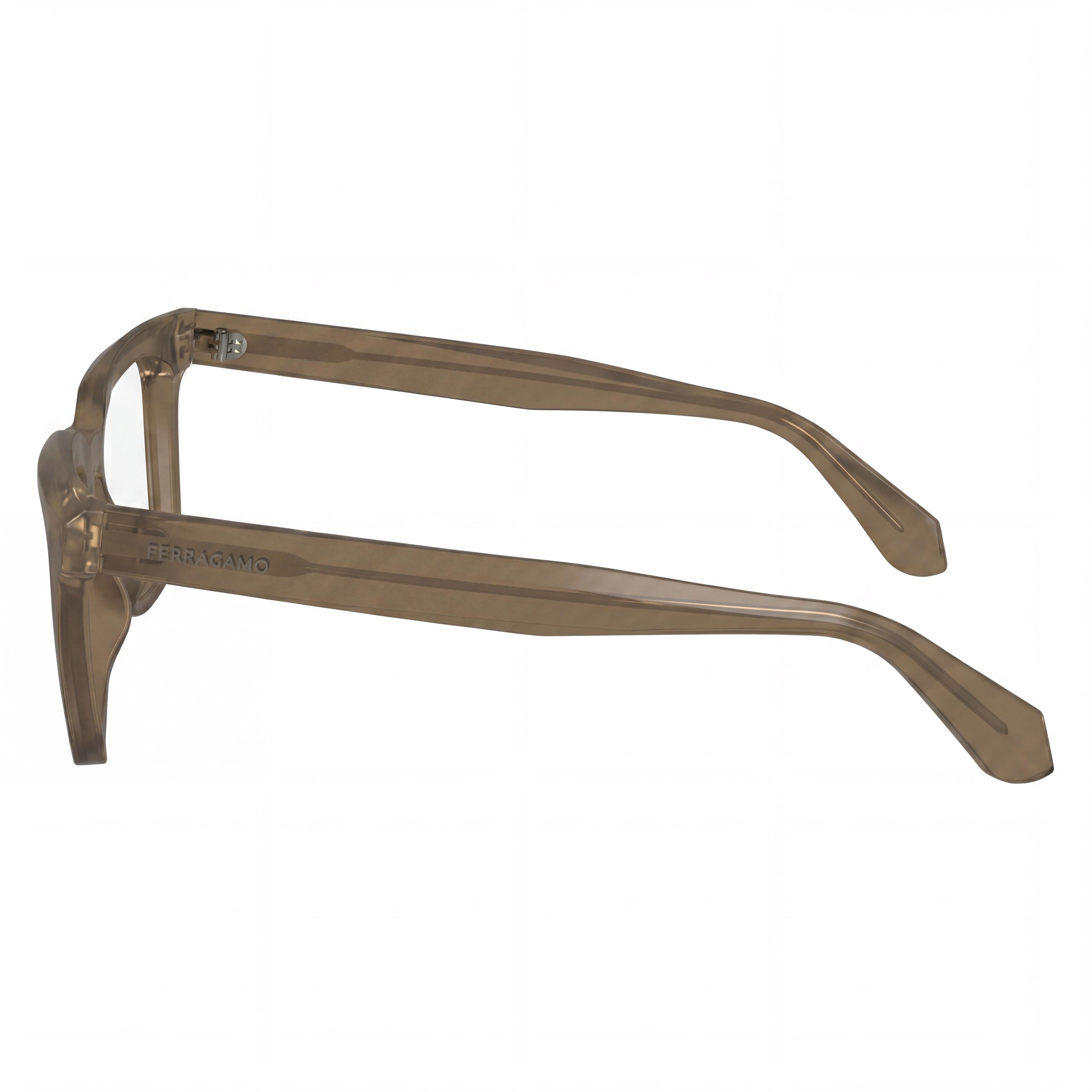 Ferragamo SF2990 Brown Rectangle Eyeglasses for Men, Acetate, Photo 2