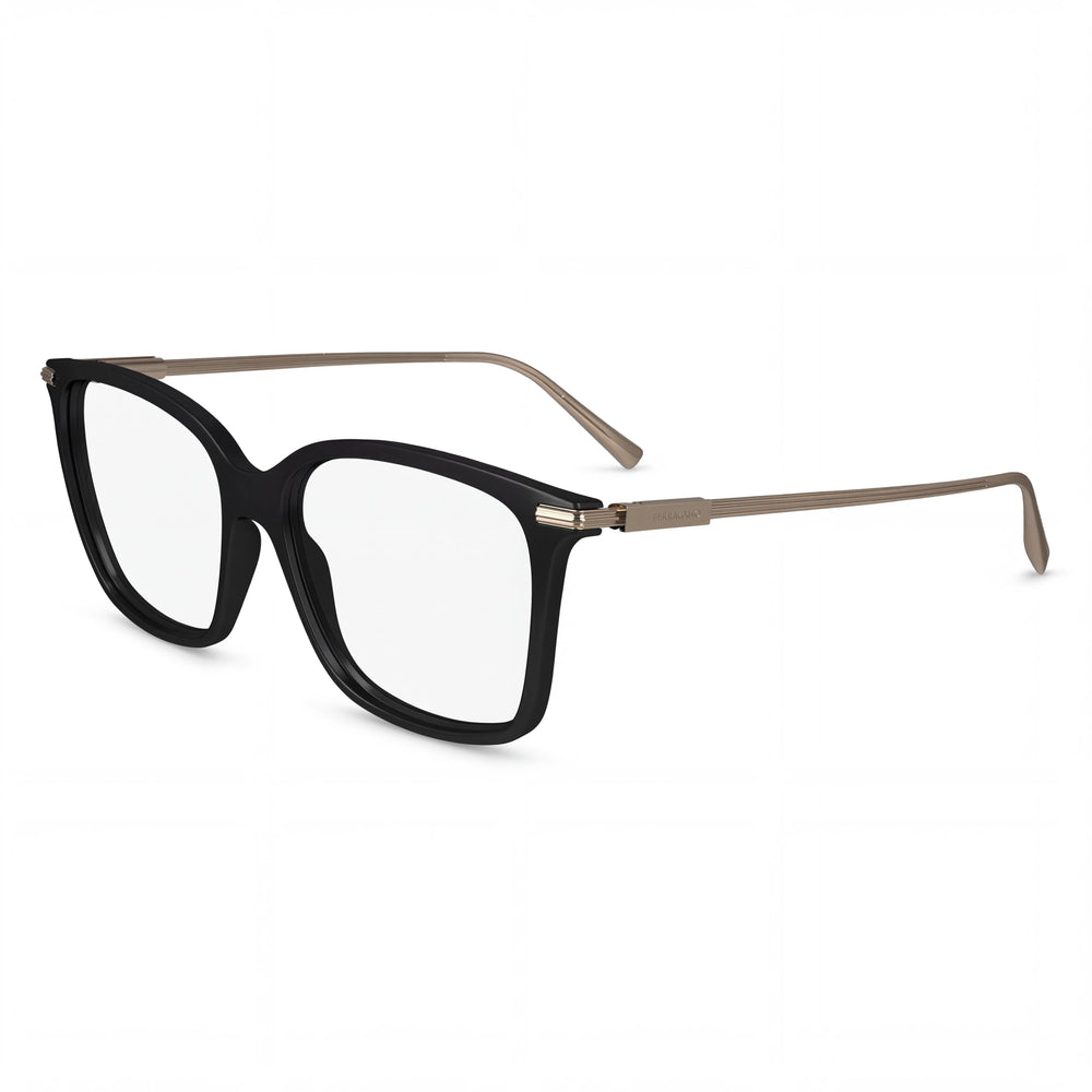 Ferragamo SF2992 Black Square Eyeglasses for Men, Acetate frame