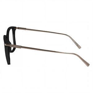 Ferragamo Sf2992 Square Eyeglasses Men — side view, Black Acetate temples
