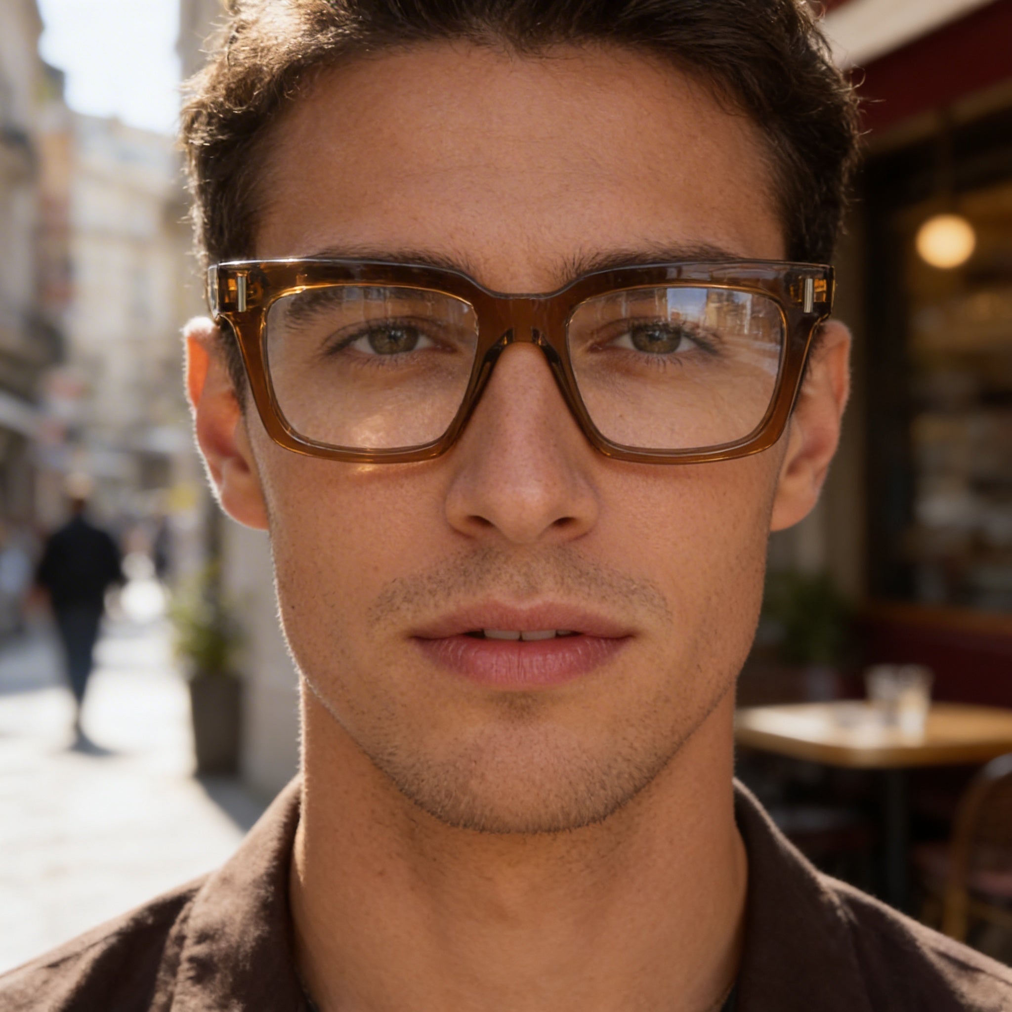Gafas Ferragamo SF2993 Marrones Rectangulares para Hombre, Acetato 53mm, Photo 3