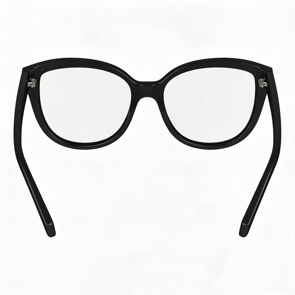 Ferragamo SF2994 Rectangle Eyeglasses Men — side view, Black Acetate temples