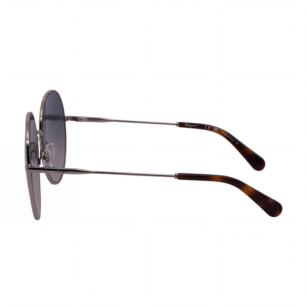 Ferragamo SF299S Round Eyeglasses for Women — front view, Metal