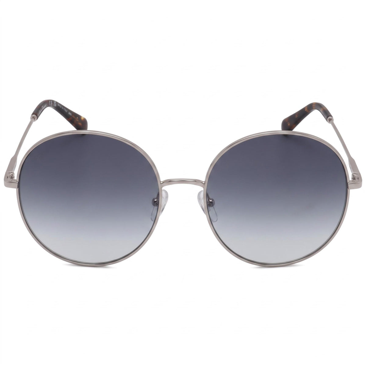 Ferragamo SF299S Shiny Silver Round Sunglasses for Women, 60mm, Photo 2