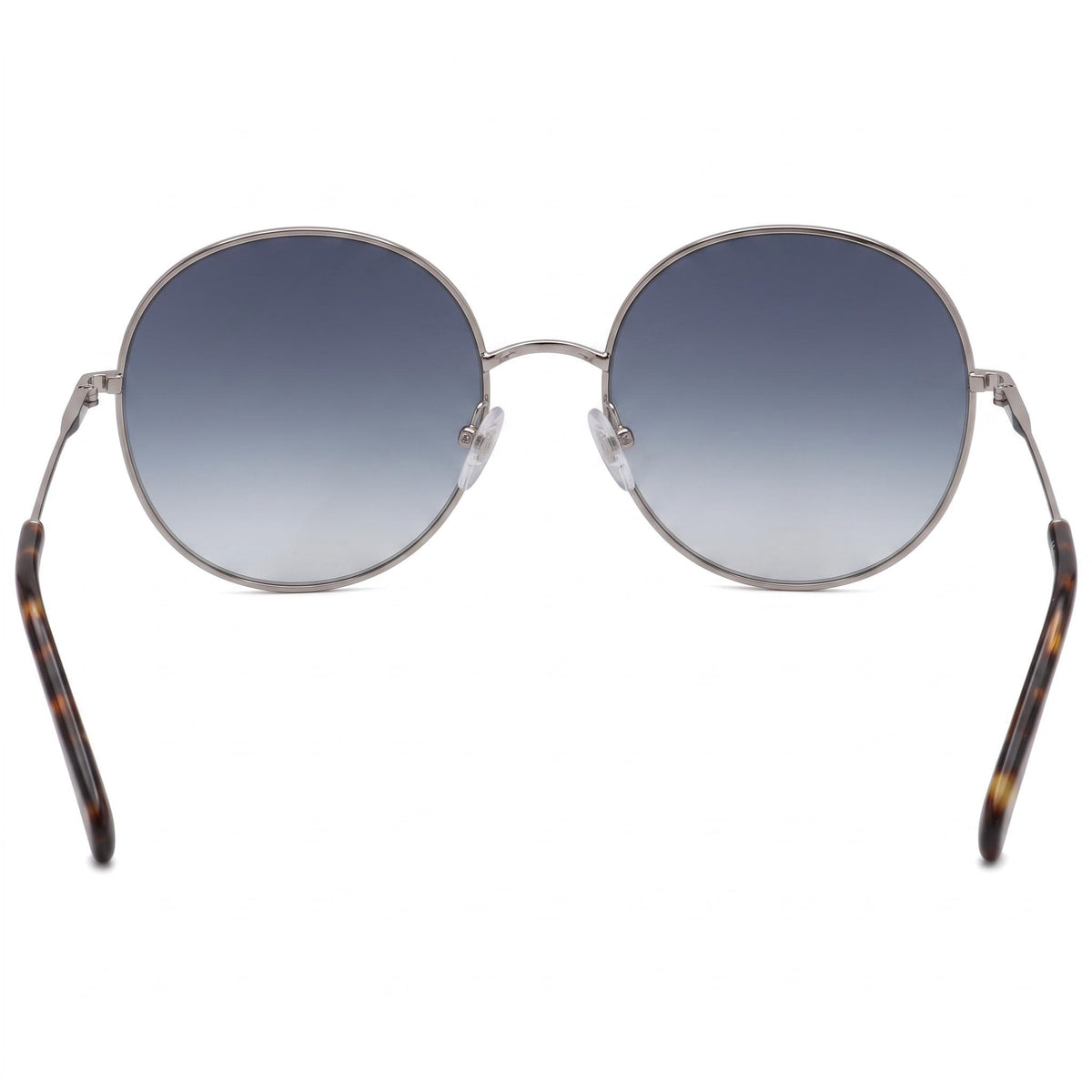 Ferragamo SF299S Shiny Silver Round Sunglasses for Women, 60mm, Photo 4
