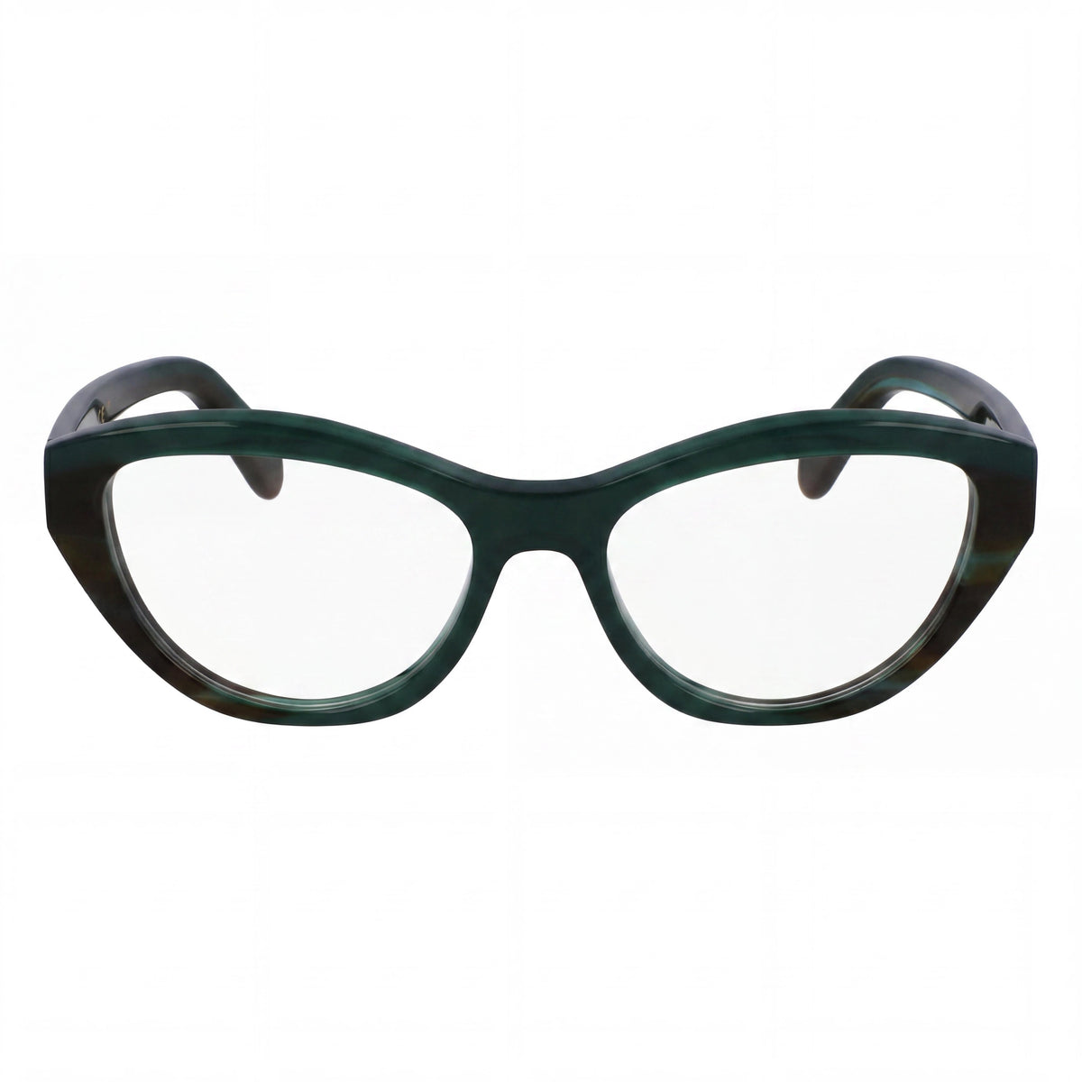 Gafas Ferragamo Sf3011 estilo ojo de gato para mujer, color verde, acetato de 53 mm, Photo 2