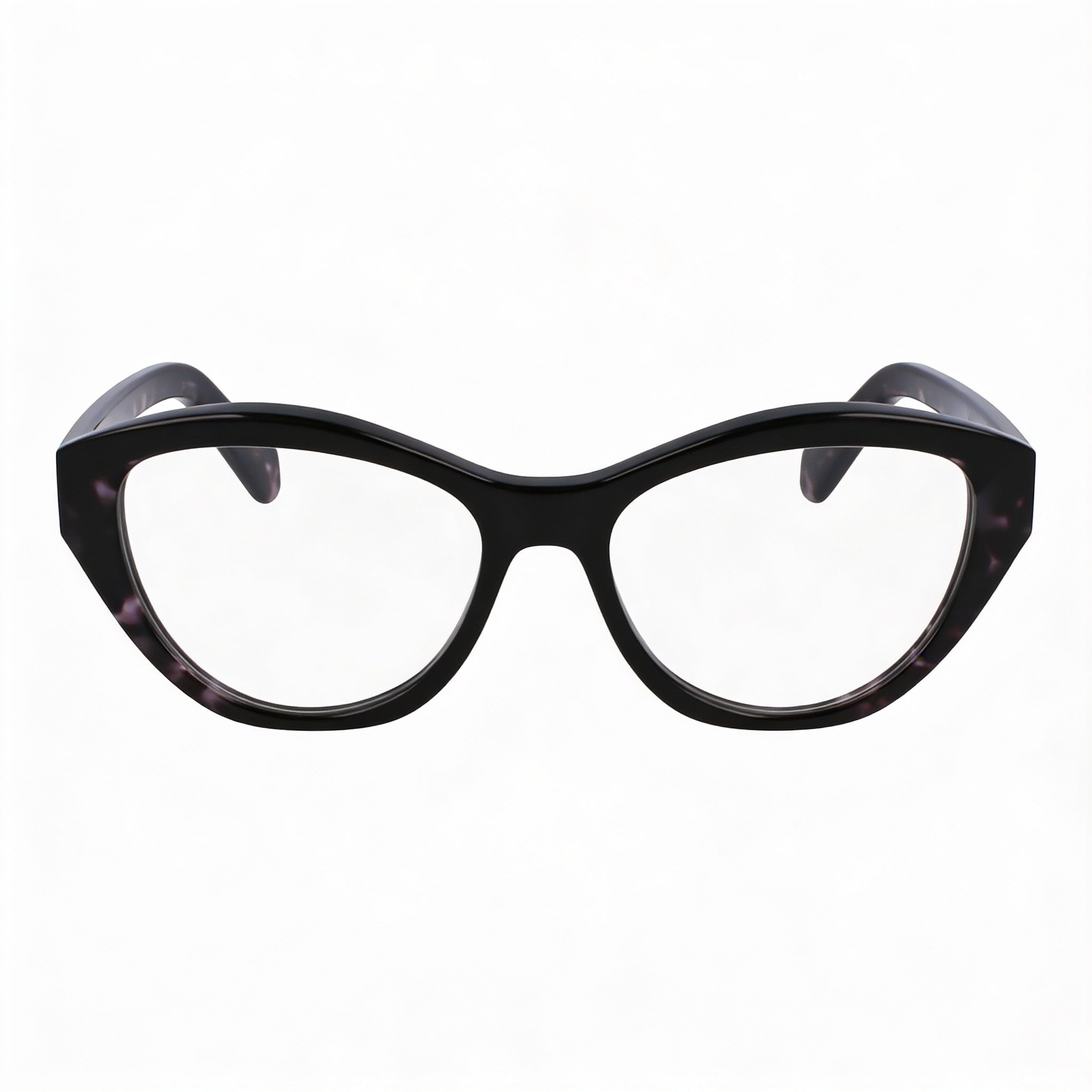 Gafas graduadas de ojo de gato Ferragamo SF3011 negras con estampado de carey para hombre, Photo 2