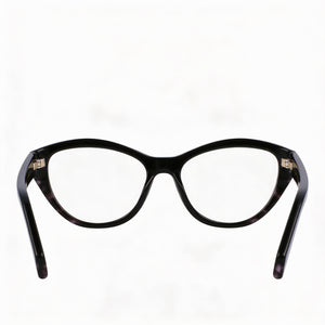 Ferragamo SF3011 Cat Eye Eyeglasses Men — side view, Havana Metal temples