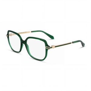 Ferragamo Sf3012 Transparent Green Square Eyeglasses for Women, Acetate frame