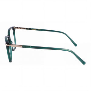 Ferragamo Sf3013 Square Eyeglasses Men — side view, Green Acetate temples