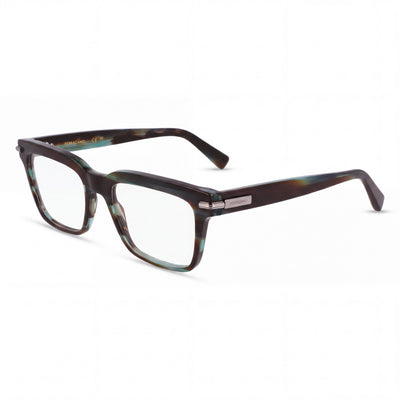 Ferragamo Sf3014 Striped Green Rectangle Eyeglasses for Men, Acetate frame