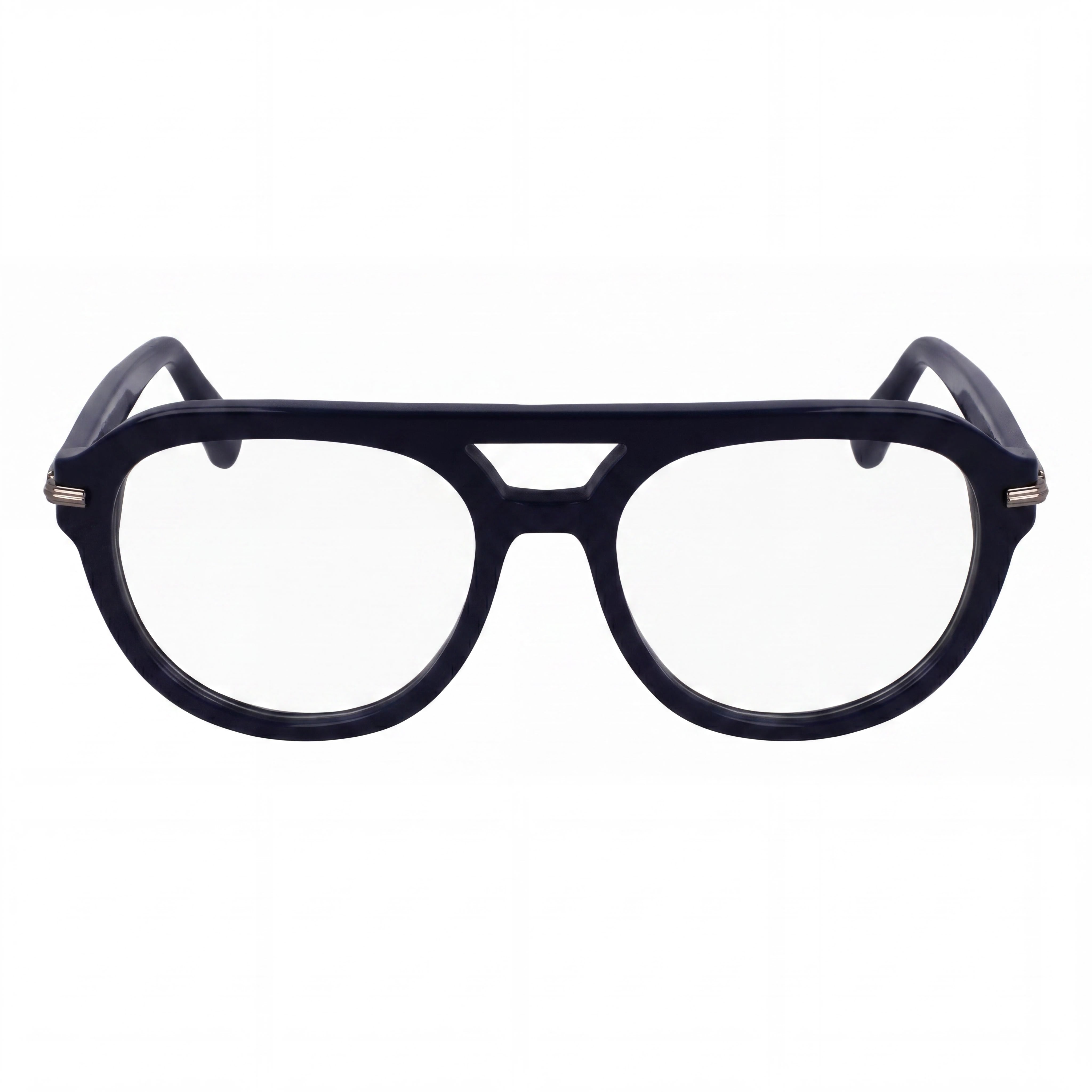 Ferragamo SF3016 Blue Rectangle Eyeglasses for Men, Metal 54mm, Photo 2