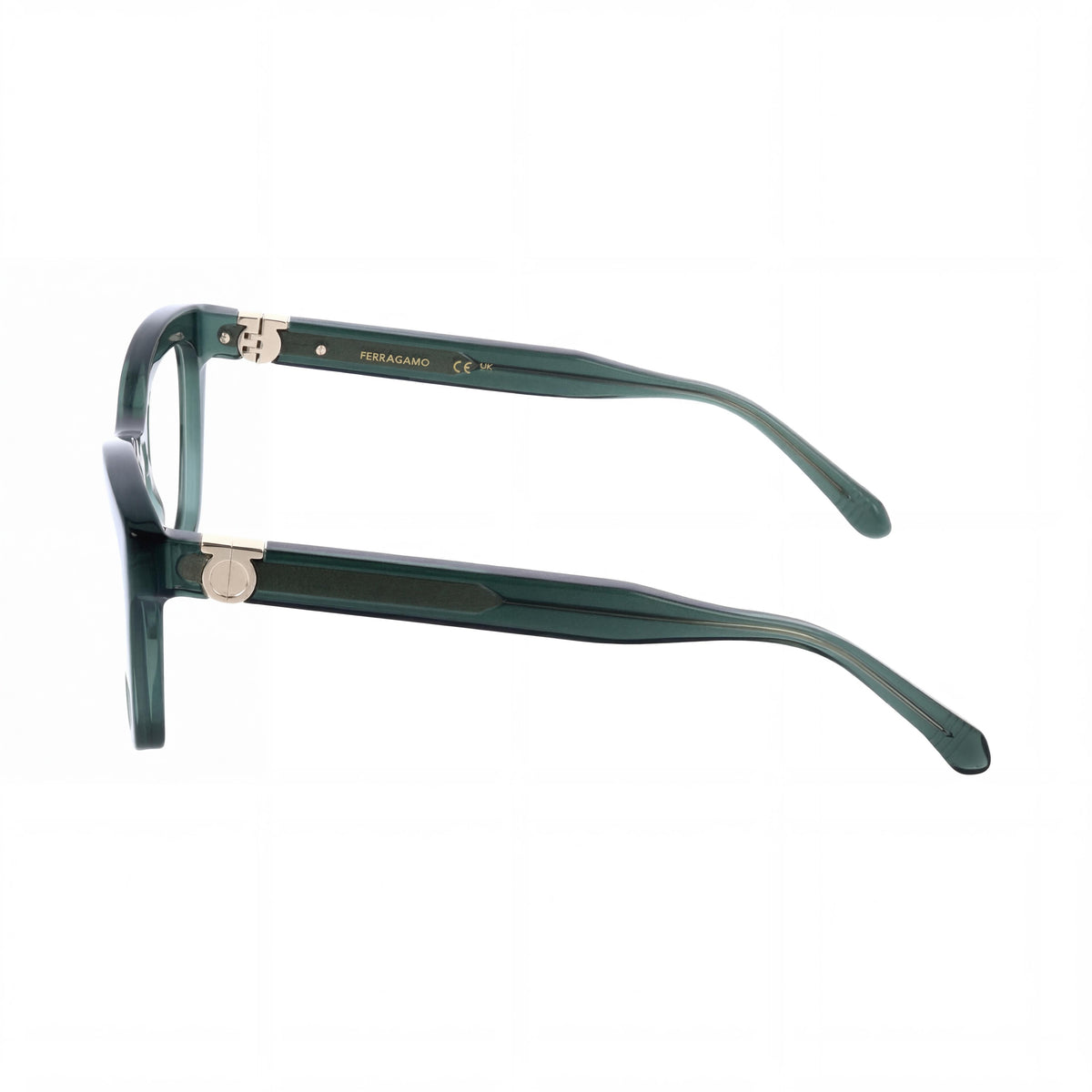 Ferragamo Sf3022 Transparent Khaki Square Eyeglasses for Men, 53mm, Photo 3