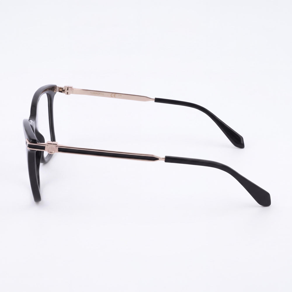 Ferragamo Sf3024 Cat Eye Eyeglasses Men — side view, Multicolored Plastic temples