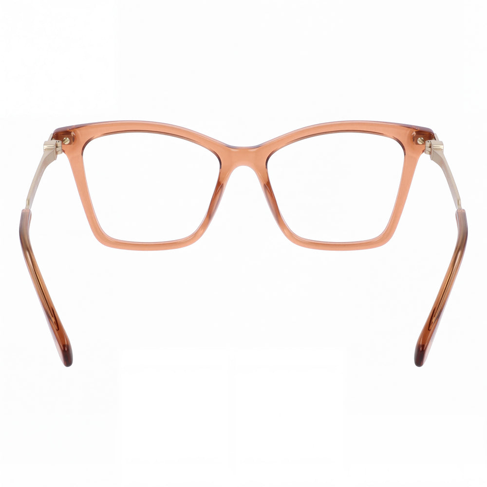Ferragamo Sf3024 Cat Eye Eyeglasses Men — side view, Pink Acetate temples