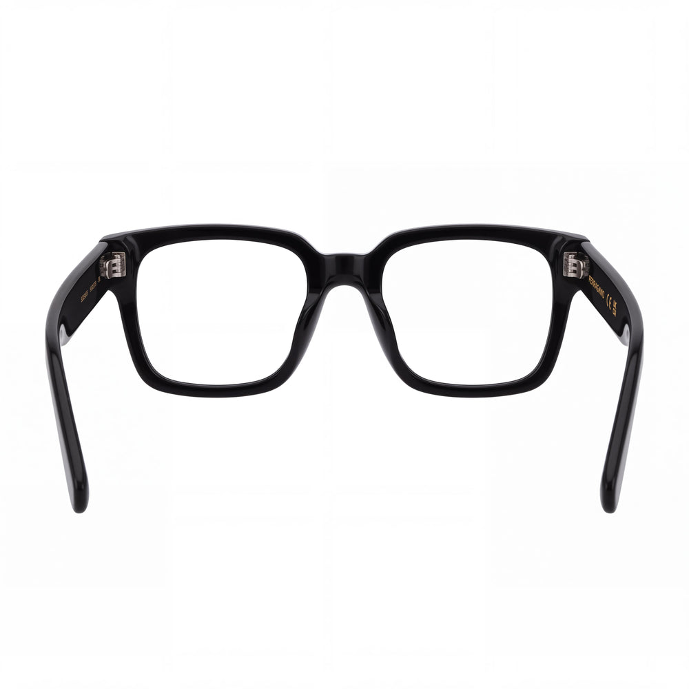 Ferragamo Sf3031 Rectangle Eyeglasses Women — side view, Black Acetate temples
