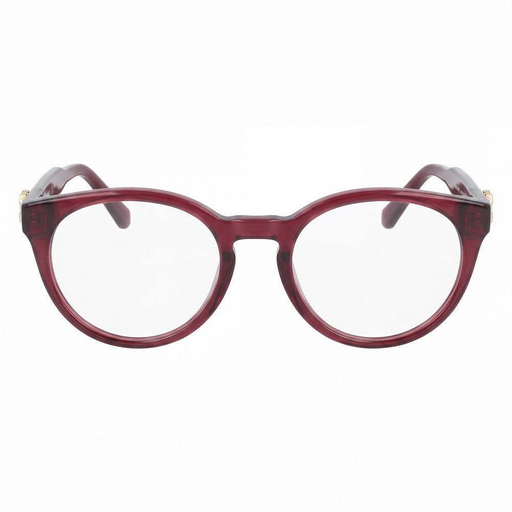 Ferragamo SF3032E Round Eyeglasses for Men — front view, Plastic