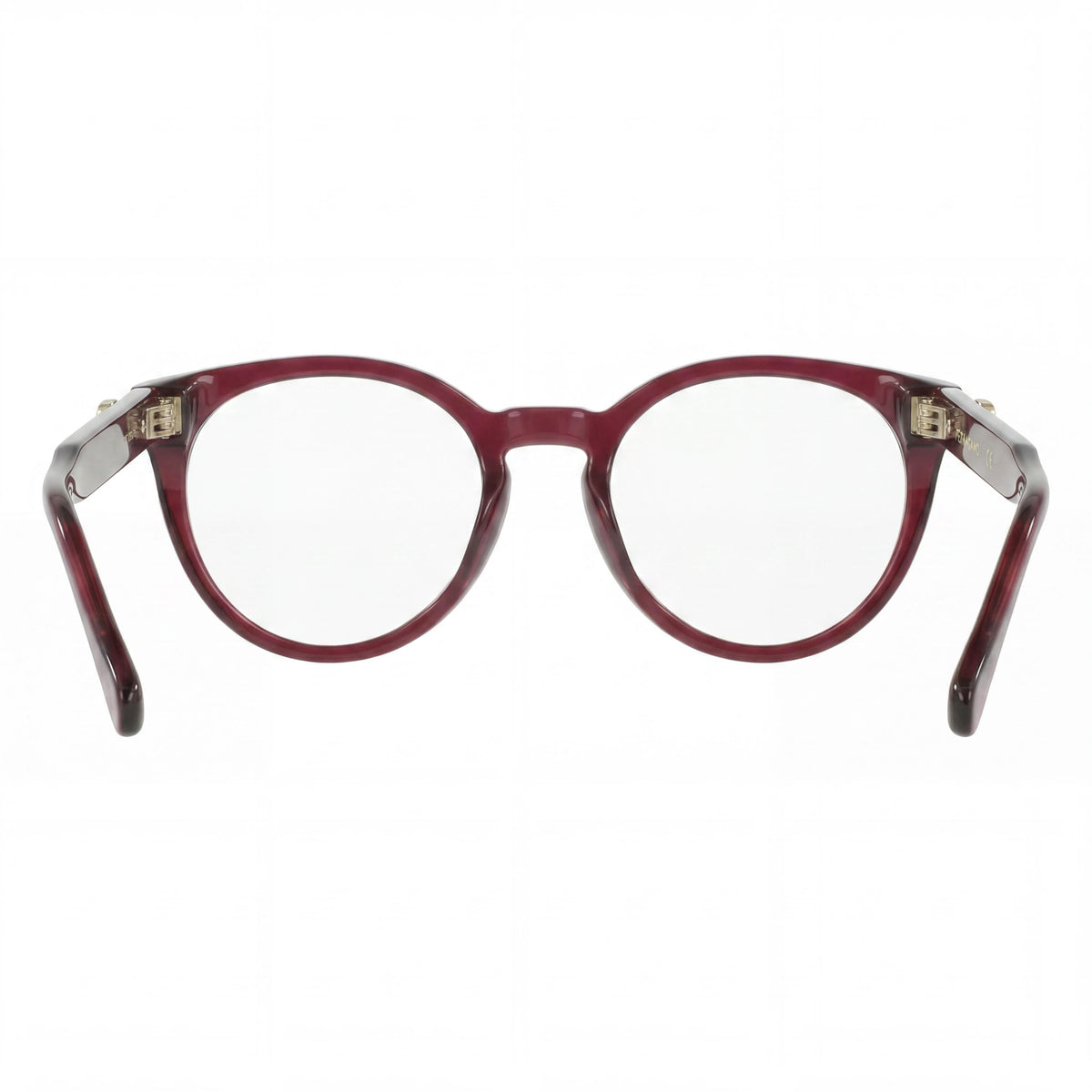 Gafas graduadas redondas para hombre Ferragamo SF3032E en color burdeos transparente, 51 mm, Photo 3