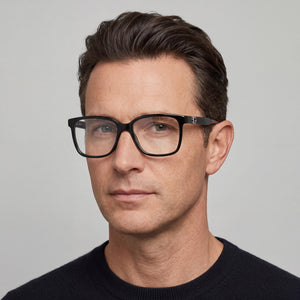 Ferragamo SF3043E Square Eyeglasses for Men — interior view, Plastic demo lenses