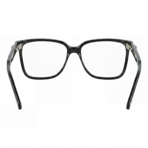 Ferragamo SF3043E Square Eyeglasses Men — side view, Black Plastic temples