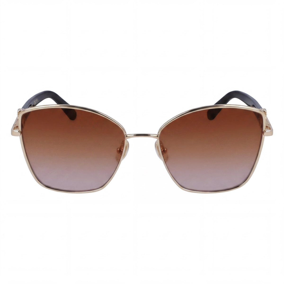 Ferragamo SF312SR Gold/Brown Gradient Cat Eye Sunglasses Unisex, 60mm, Photo 2