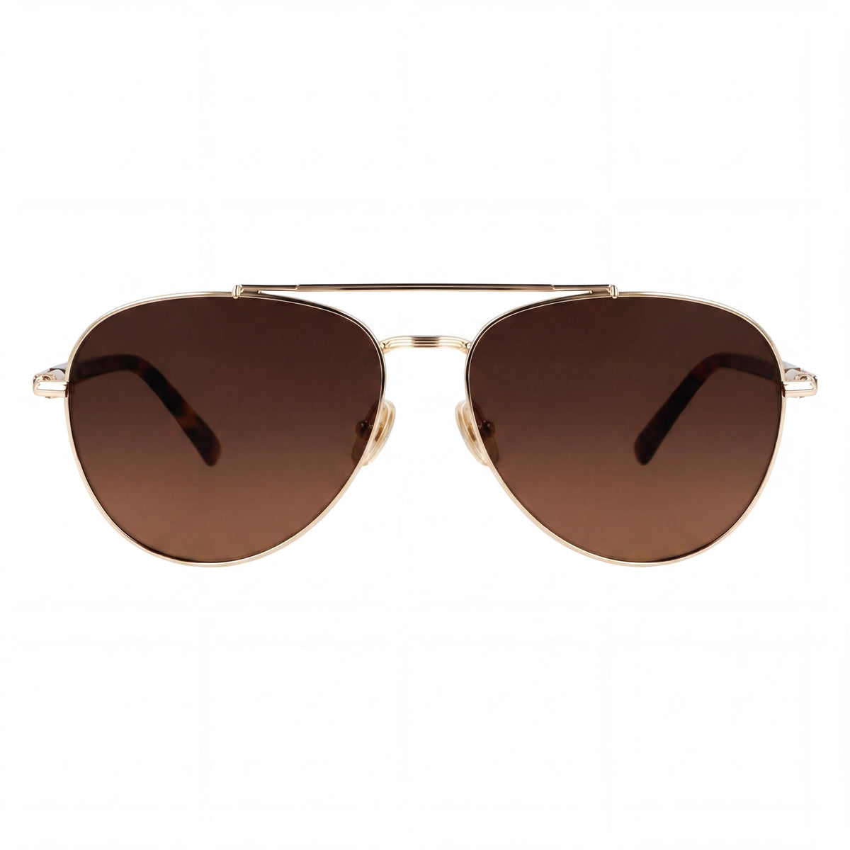 Gafas de sol tipo aviador Ferragamo Sf316s para hombre en dorado/marrón, 61mm, Photo 2