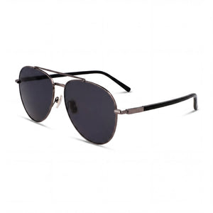 Ferragamo Sf316s Silver Aviator Sunglasses for Women, Clear lens