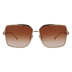 Ferragamo Sf317s Square Sunglasses Unisex — front view, Titanium frame