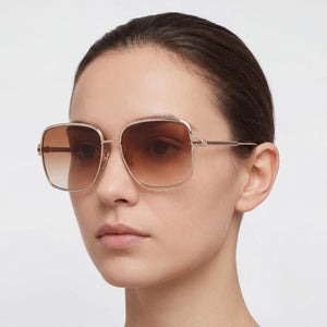 Ferragamo Sf317s Gold Sunglasses Unisex — lifestyle wear, Travel essential for sunny destinations