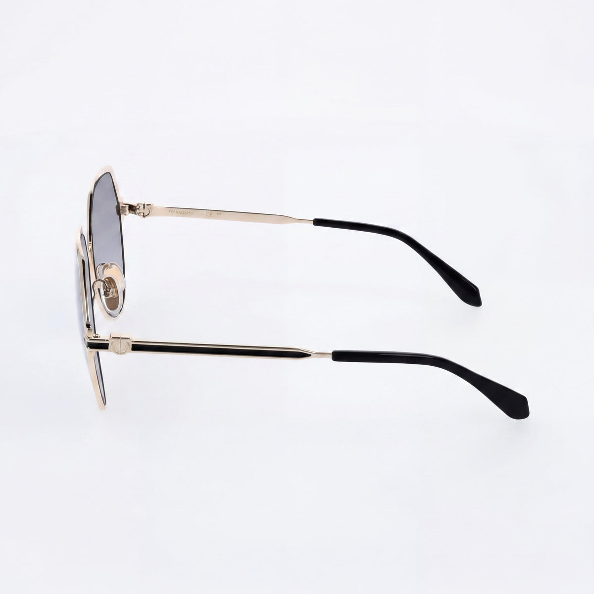 Gafas de sol redondas para mujer Ferragamo Sf325s en dorado/gris, 62mm, Photo 3