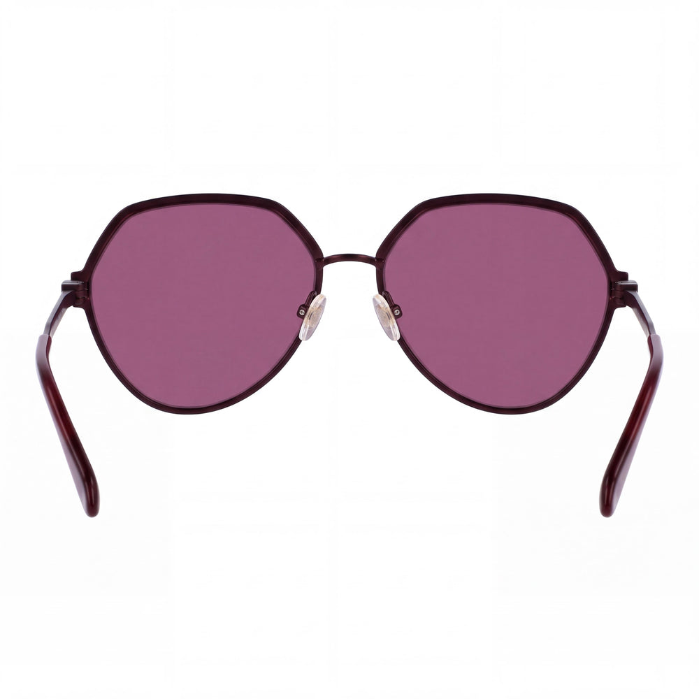 Ferragamo SF325S Oval Sunglasses Men — side view, Non-Polarized Violet lens