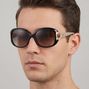 Ferragamo Sf668s 001 Black Sunglasses Unisex — lifestyle wear, coastal walks and seaside afternoons