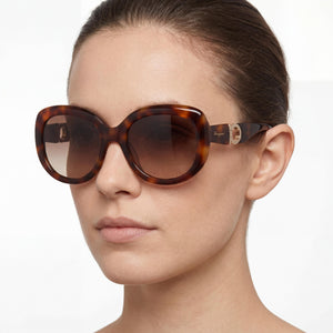 Ferragamo Sf727s 214 Rectangle Sunglasses for Women — interior view, Non-Polarized lens detail