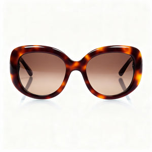 Ferragamo Sf727s Oval Sunglasses for Women — front view, Plastic frame