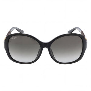 Ferragamo SF744SLA Oval Sunglasses for Women — front view, Plastic frame