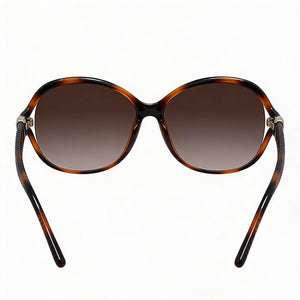 Ferragamo SF770SA Oval Sunglasses Women — side view, Non-Polarized Brown Gradient lens