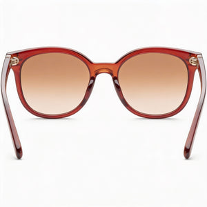 Ferragamo SF833S Round Sunglasses Women — side view, Non-Polarized Brown lens