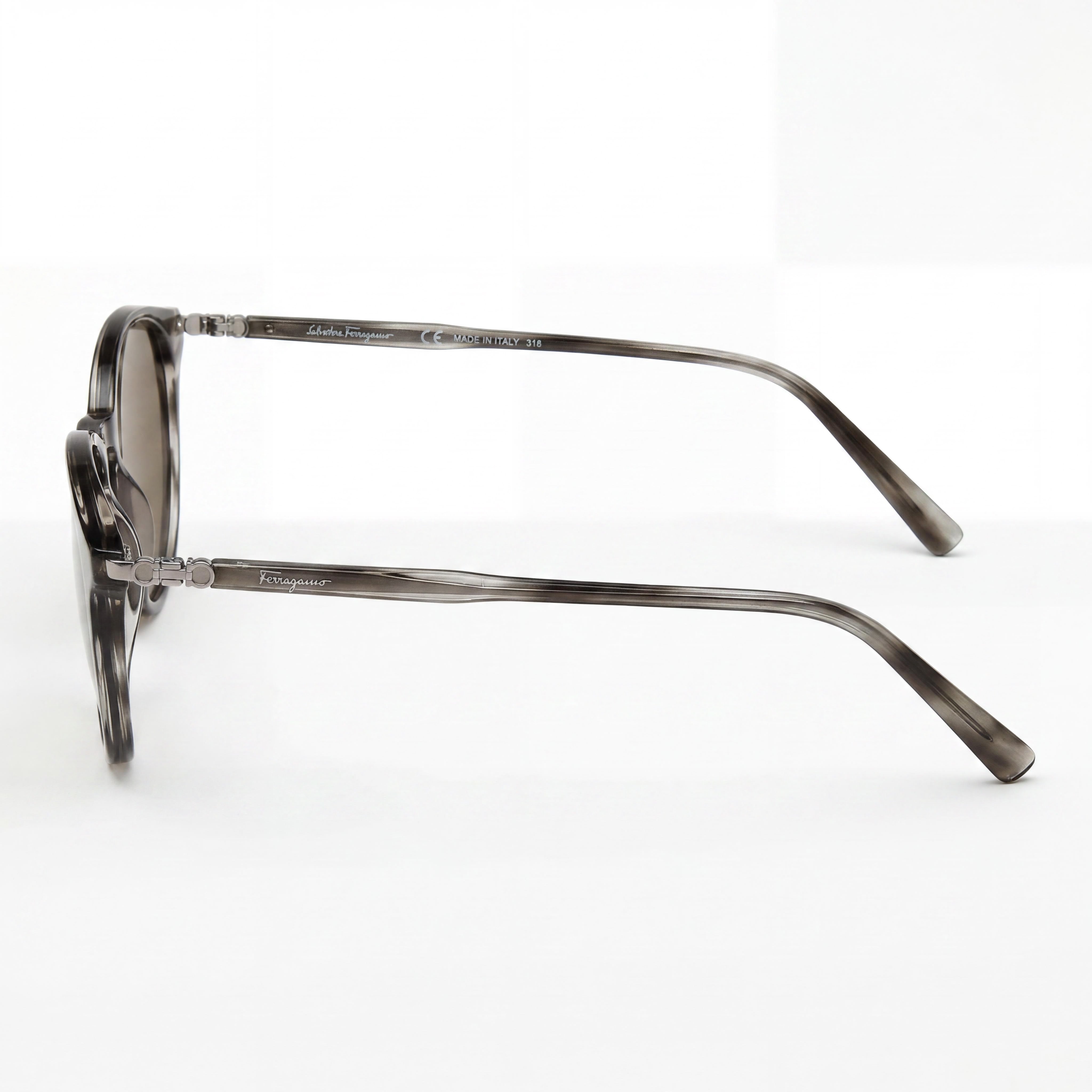 Ferragamo Sf911sm Grey Brown Round Sunglasses Unisex, 51mm, Photo 3