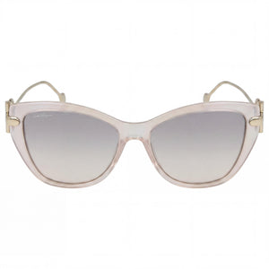 Ferragamo SF928S Cat Eye Sunglasses for Women — front view, Carbon Fibre frame