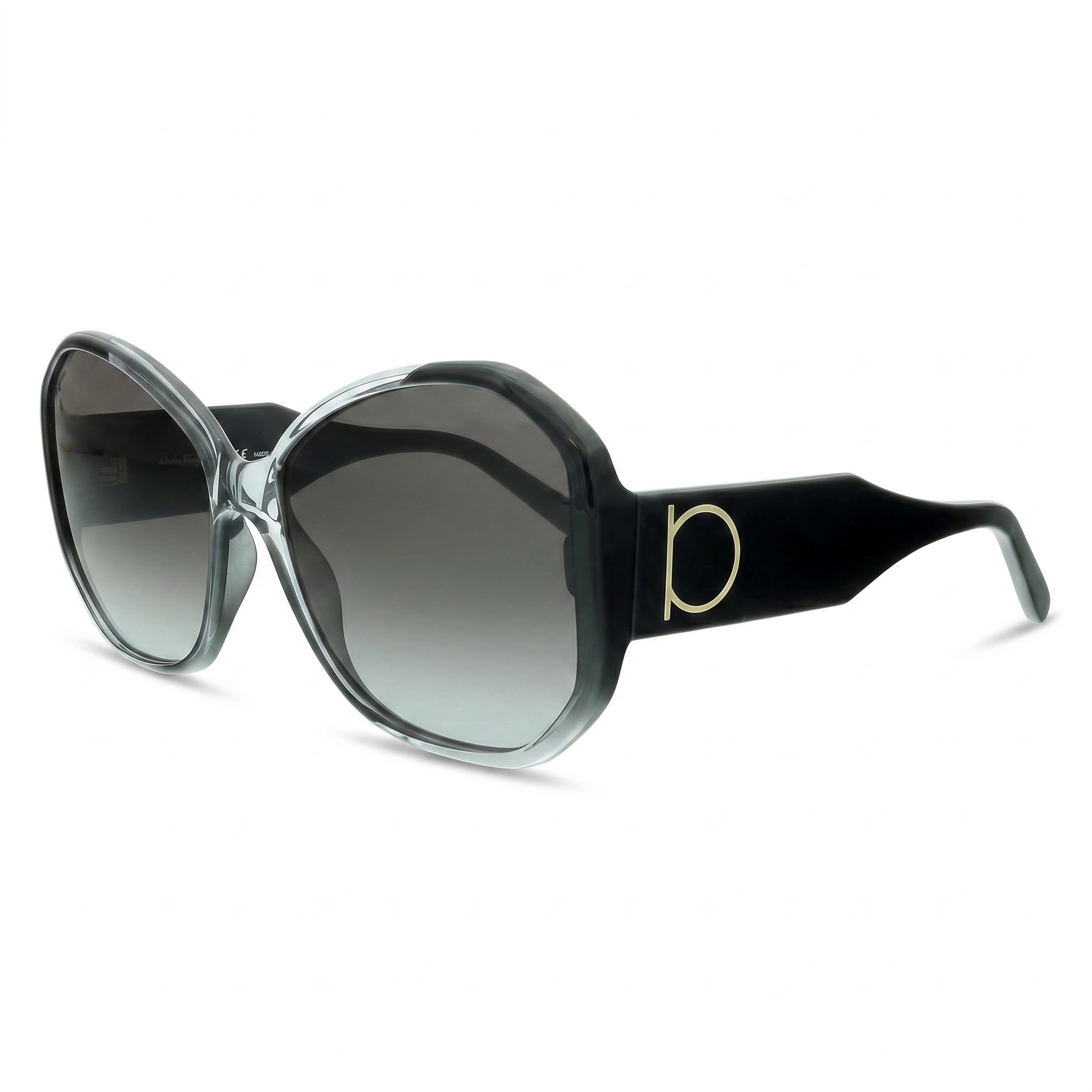 Gafas de sol ovaladas con degradado gris Ferragamo SF942S unisex, 61mm, Photo 1