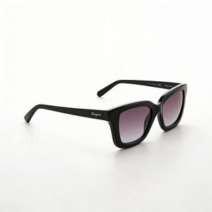 Ferragamo SF955S Square Sunglasses Women — side view, Non-Polarized Gray Gradient lens